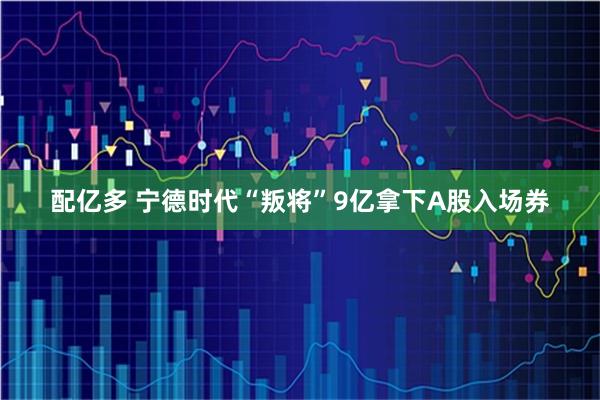 配亿多 宁德时代“叛将”9亿拿下A股入场券