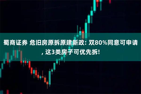 蜀商证券 危旧房原拆原建新政: 双80%同意可申请, 这3类房子可优先拆!