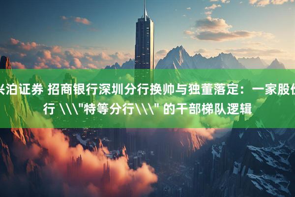 兴泊证券 招商银行深圳分行换帅与独董落定：一家股份行 \